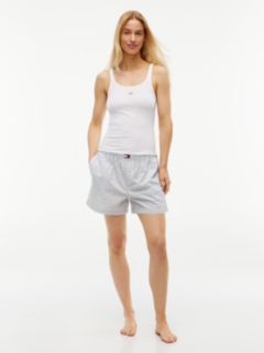 2-Pack Rhinestone Flag Lounge Tank Tops — White 3