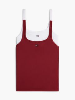 2-Pack Rhinestone Flag Lounge Tank Tops — White 1