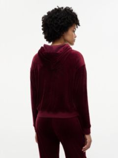 Essential Velour Relaxed Zip-Thru Lounge Hoody — Purple 4
