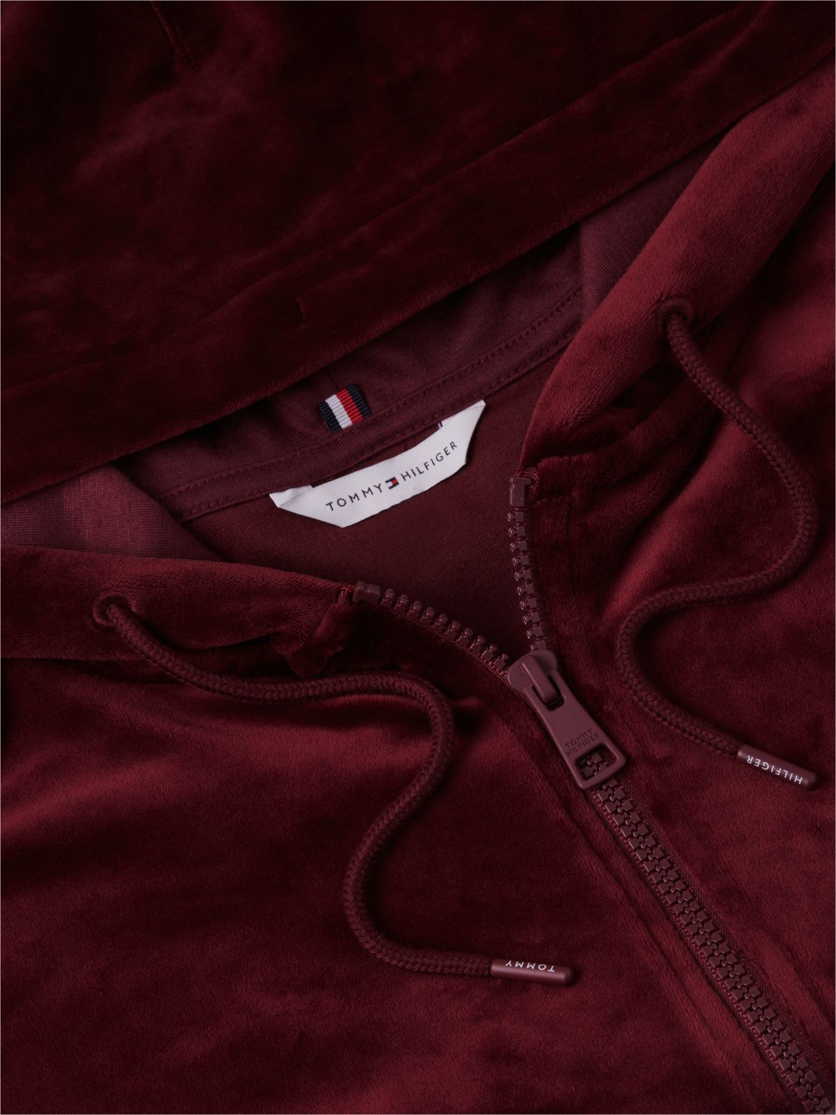 Essential Velour Relaxed Zip-Thru Lounge Hoody — Purple