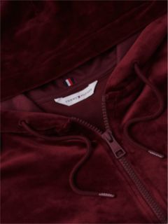 Essential Velour Relaxed Zip-Thru Lounge Hoody — Purple 6