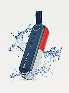 altoparlante wireless impermeabile color block blu da unisex tommy hilfiger