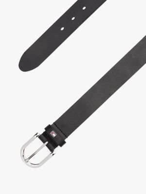 ceinture en cuir danny noir pour femmes tommy hilfiger