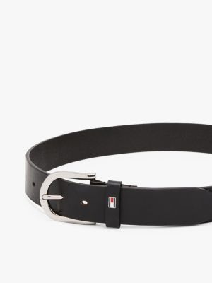 ceinture en cuir danny noir pour femmes tommy hilfiger