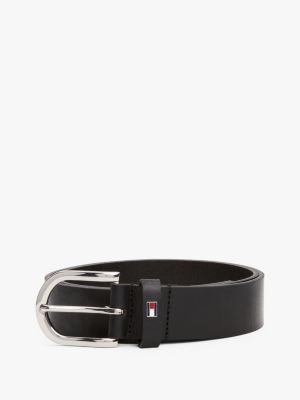 ceinture en cuir danny noir pour femmes tommy hilfiger