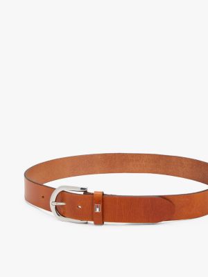 ceinture en cuir danny marron pour femmes tommy hilfiger