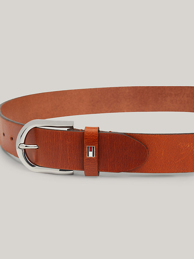 brown danny leather belt for women tommy hilfiger