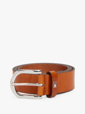 ceinture en cuir danny marron pour femmes tommy hilfiger