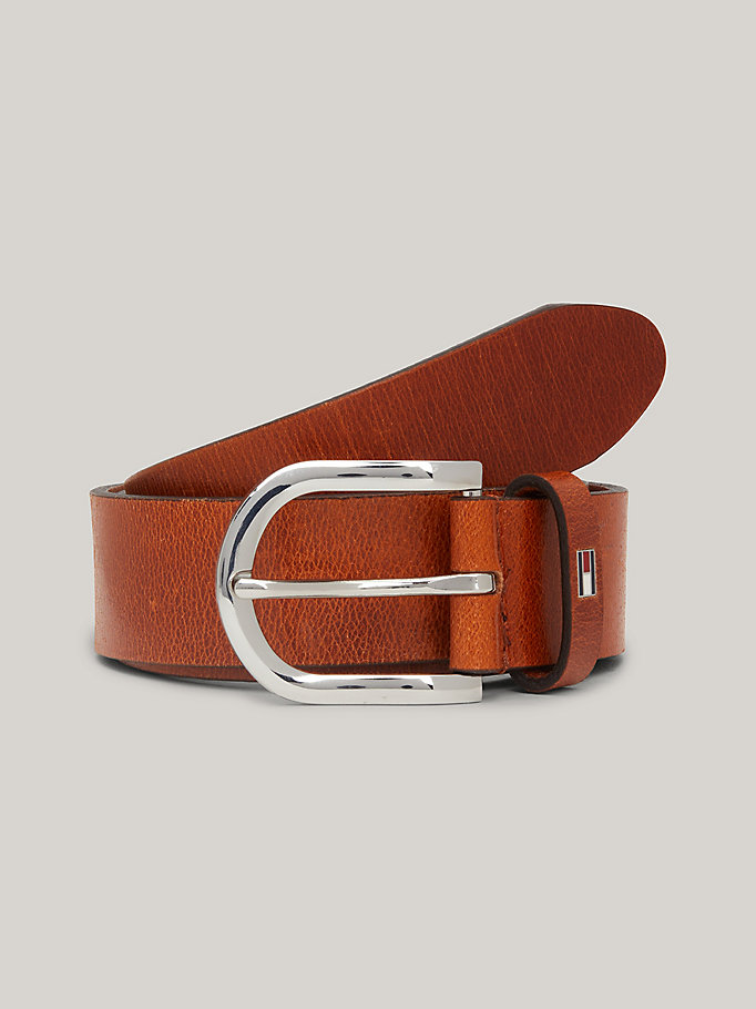 brown danny leather belt for women tommy hilfiger