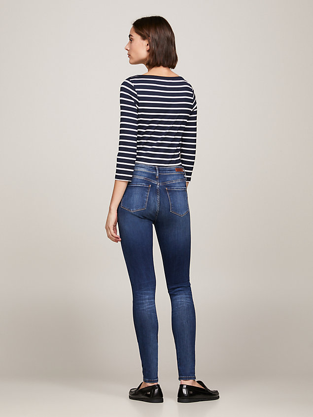 denim como heritage skinny fit jeans aus bio-baumwolle für damen - tommy hilfiger