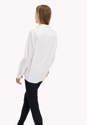 Chemise manches longues en coton lin à rayures