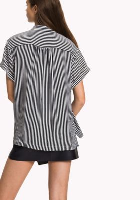 Chemise sans manches à rayures avec élastique à la taille - Terranova