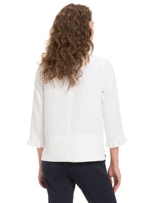 Blouse Noire Polyester Taille 46 - Col V, Manches Longues, Basique Et Polyvalente