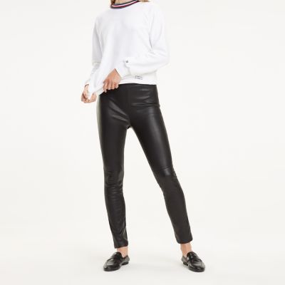 tommy hilfiger leather pants