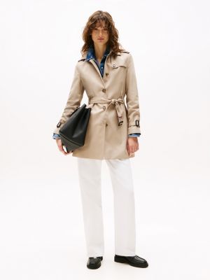 Grijs Single-breasted trenchcoat voor Dames | TOMMY HILFIGER