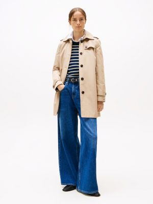 trench monopetto beige da donne tommy hilfiger