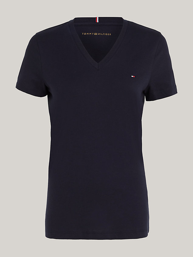 blue heritage v-neck t-shirt for women tommy hilfiger