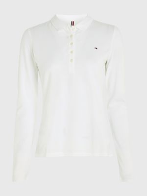 Altijd graan Uitbeelding Heritage Langarm-Poloshirt | WEIß | Tommy Hilfiger