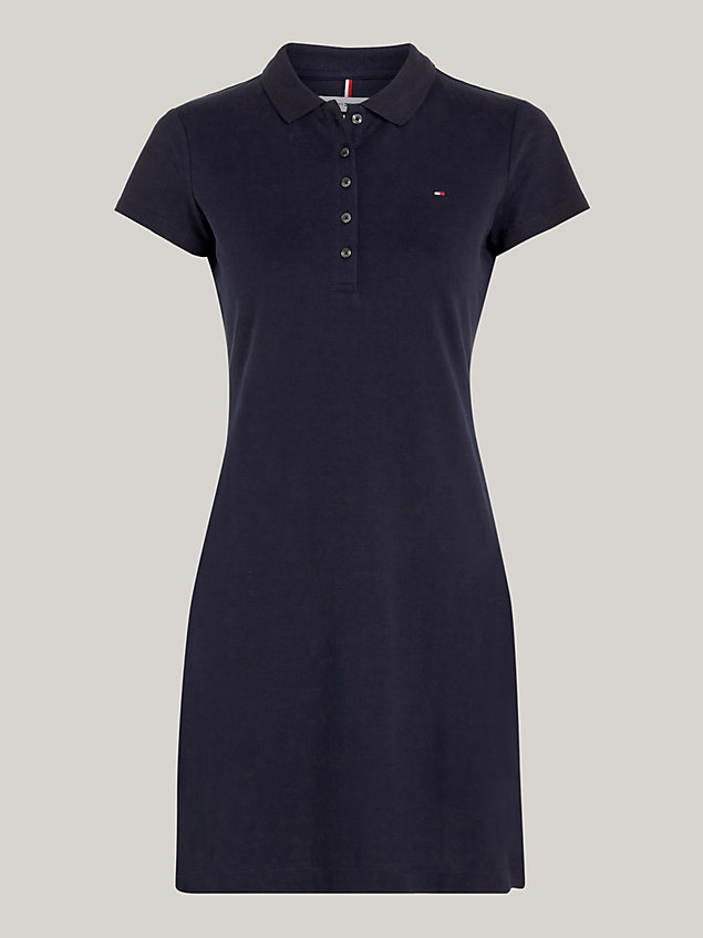 blue heritage slim fit polo dress for women tommy hilfiger