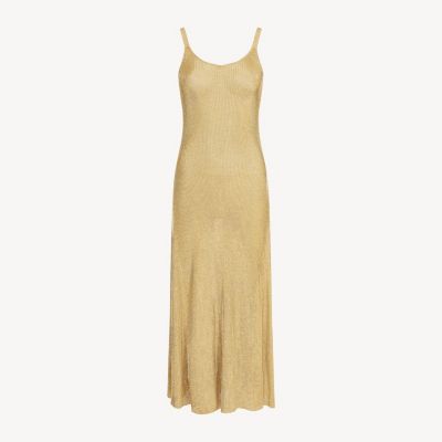 tommy x zendaya gold dress