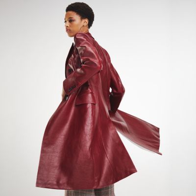 tommy hilfiger leather coat