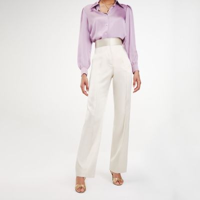 zendaya tailored satin trousers