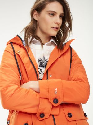 tommy hilfiger orange parka