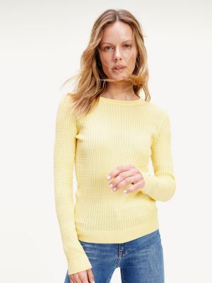 yellow tommy jeans jumper