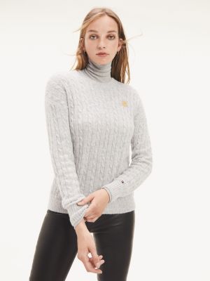 tommy hilfiger grey jumper womens