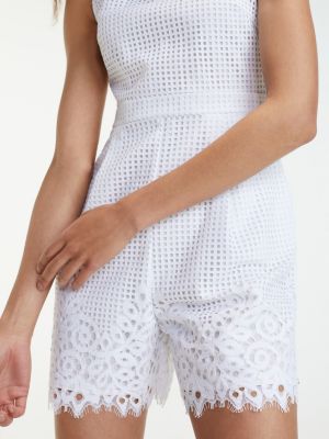 white fitted playsuit