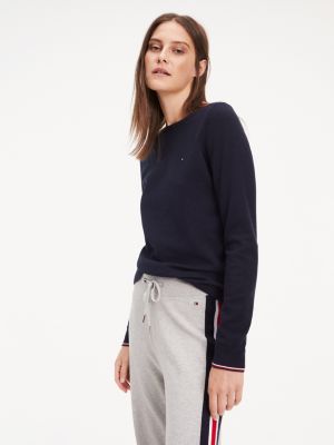tommy hilfiger blue jumper womens
