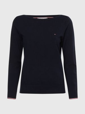 tommy hilfiger blue jumper womens