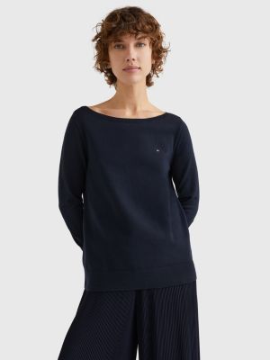 tommy hilfiger crew neck jumper womens