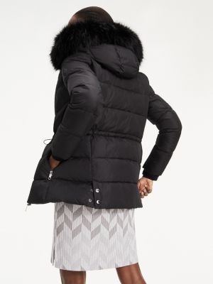 tommy hilfiger black padded coat