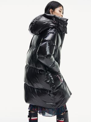 tommy hilfiger shiny puffer coat