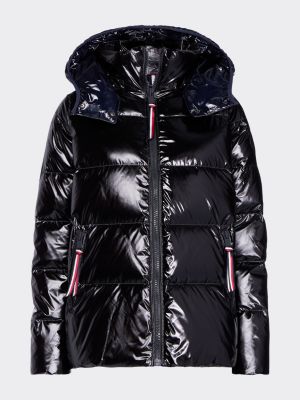 tommy hilfiger high shine puffer jacket