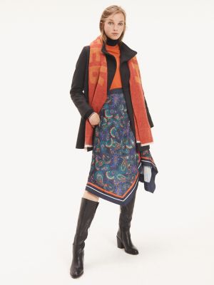 tommy hilfiger belle funnel wool coat