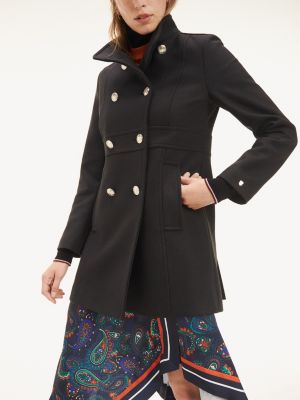 tommy hilfiger belle funnel wool coat