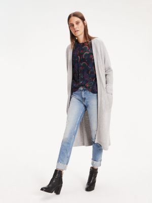tommy hilfiger grey cardigan