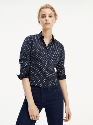 tommy hilfiger polka dot shirt