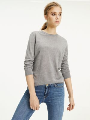 tommy hilfiger womens grey jumper