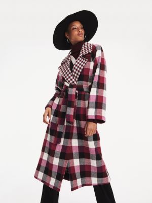 tommy hilfiger check coat