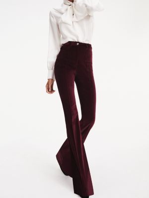velvet bootcut trousers