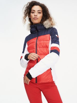 tommy hilfiger red jacket women's