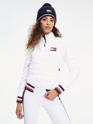 tommy hilfiger puffer jacket women's white