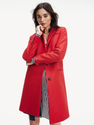 tommy hilfiger women's red coat