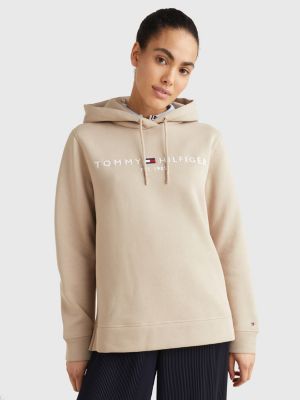 beige tommy hilfiger hoodie