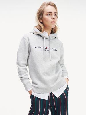 tommy hilfiger grey hoodie womens