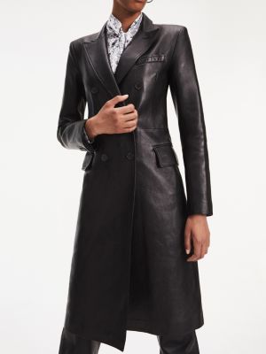 tommy hilfiger leather coat