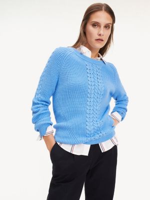 tommy hilfiger blue jumper womens